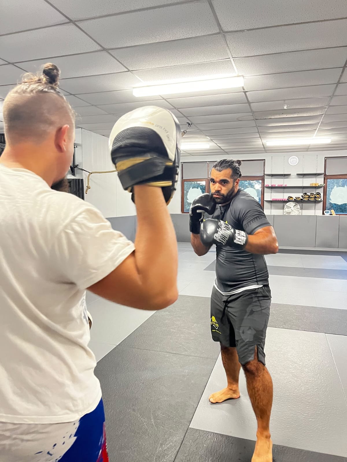 Pratzenarbeit und Deckung beim Boxen im STALLION GYM Herrenberg